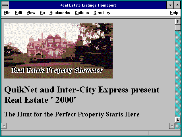Screenshot of Real Estate Listings Homeport