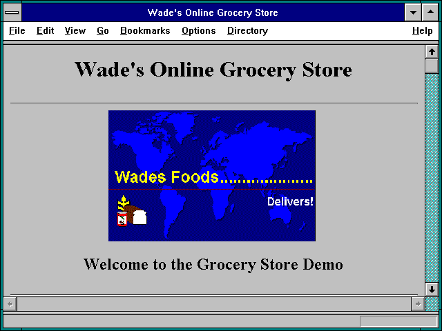 Screenshot of Wade's Online Grocery Store