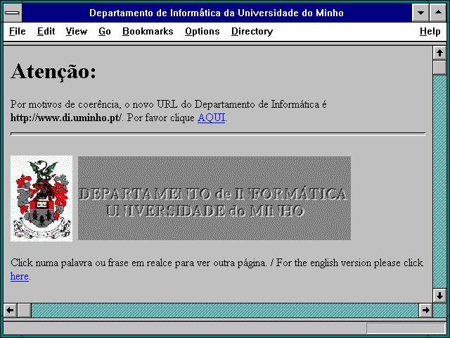 Screenshot of Departamento de Informatica da Universidade do Minho