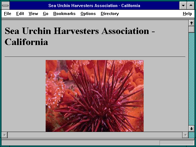 Screenshot of Sea Urchin Harvesters Association - California