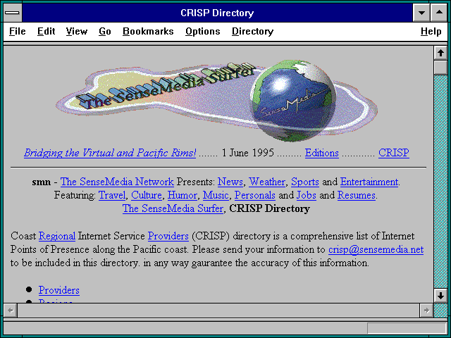 Screenshot of CRISP Directory