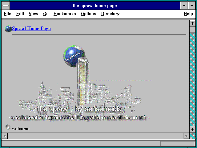 Screenshot of Sprawl Home Page
