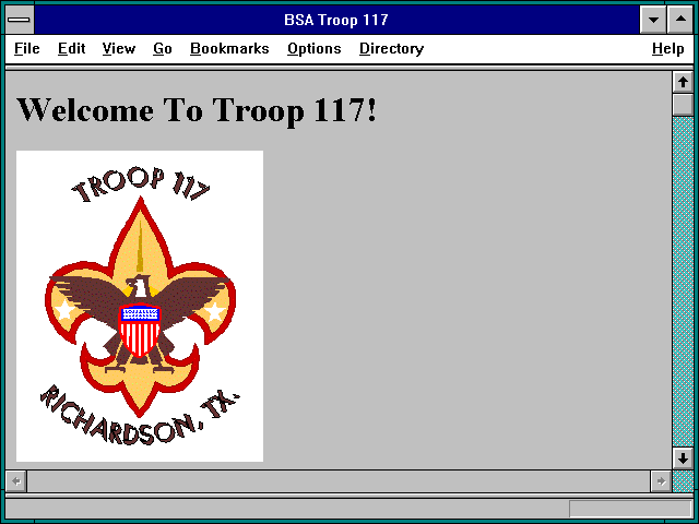 Screenshot of BSA Troop 117