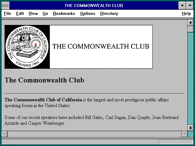 Screenshot of THE COMMONWEALTH CLUB