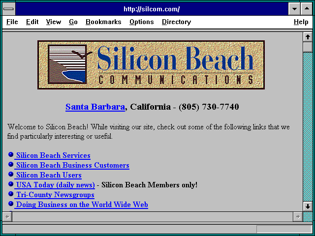 Screenshot of http://silcom.com/