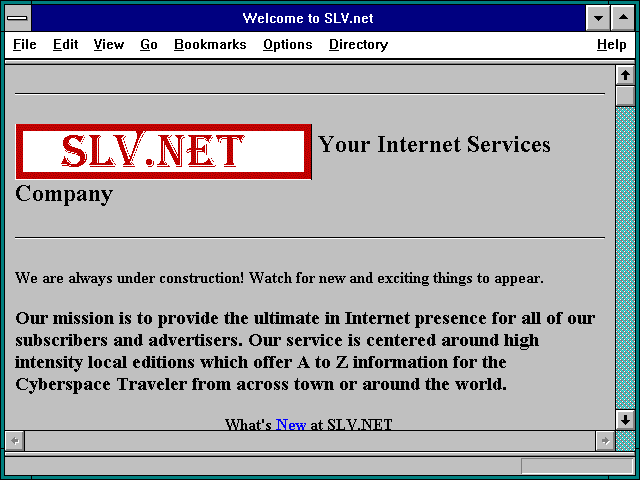 Screenshot of Welcome to SLV.net