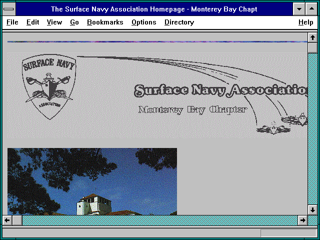 Screenshot of The Surface Navy Association Homepage - Monterey Bay Chapt