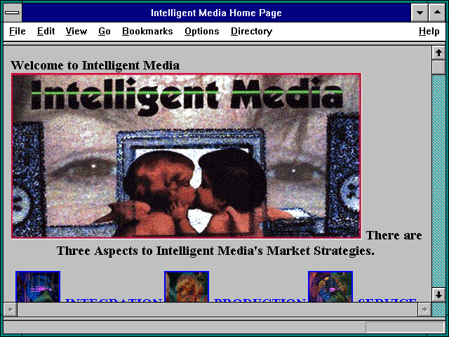 Screenshot of Intelligent Media Home Page