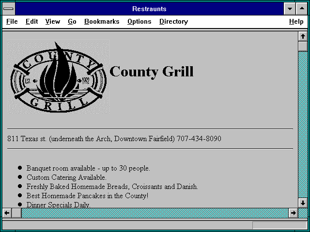 Screenshot of Restraunts
