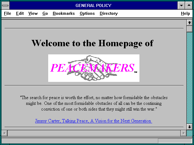 Screenshot of GENERAL POLICY