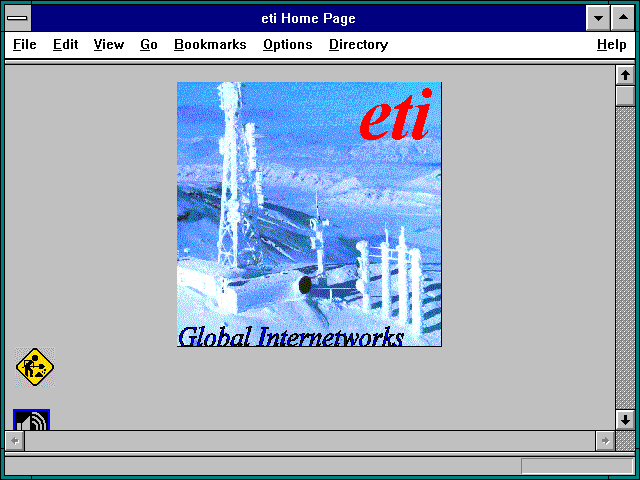 Screenshot of eti Home Page