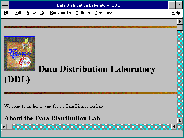 Screenshot of Data Distribution Laboratory (DDL)