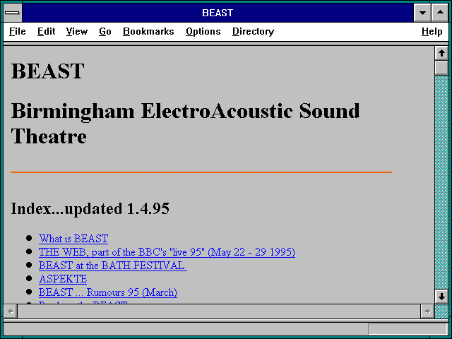 Screenshot of BEAST