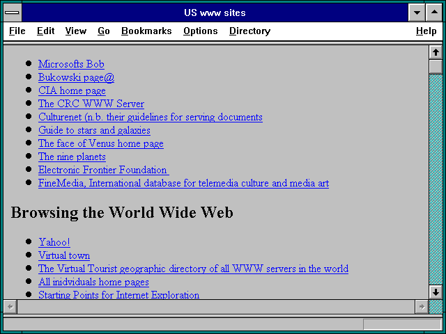 Screenshot of US www sites