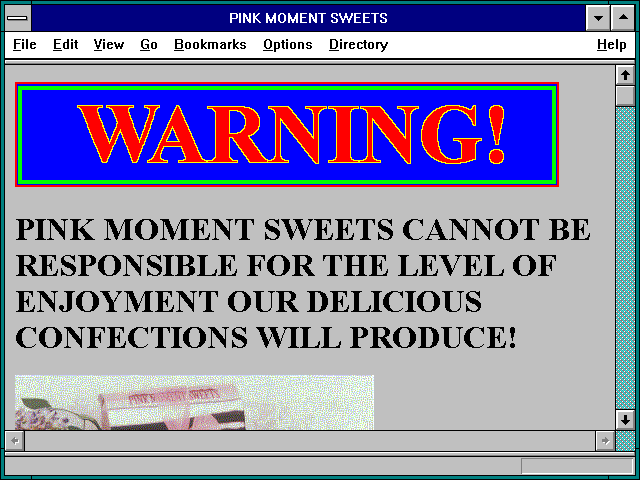 Screenshot of PINK MOMENT SWEETS