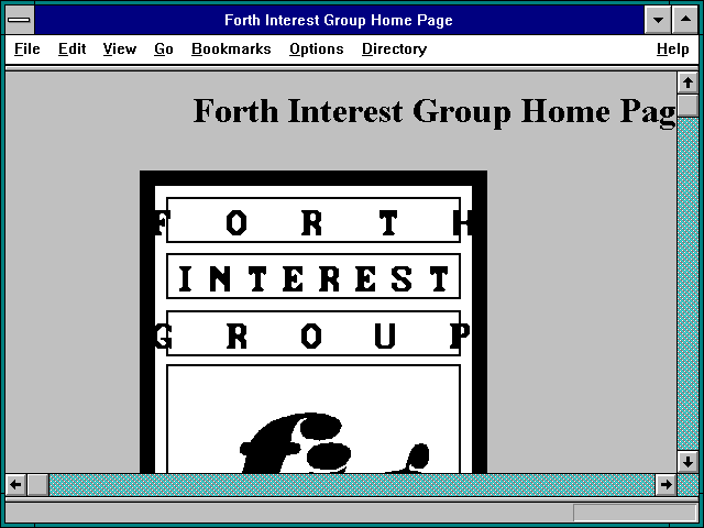 Screenshot of Forth Interest Group Home Page