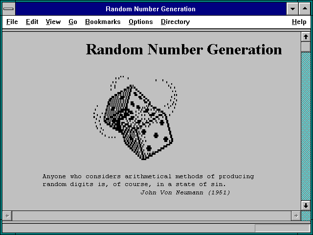 Screenshot of Random Number Generation