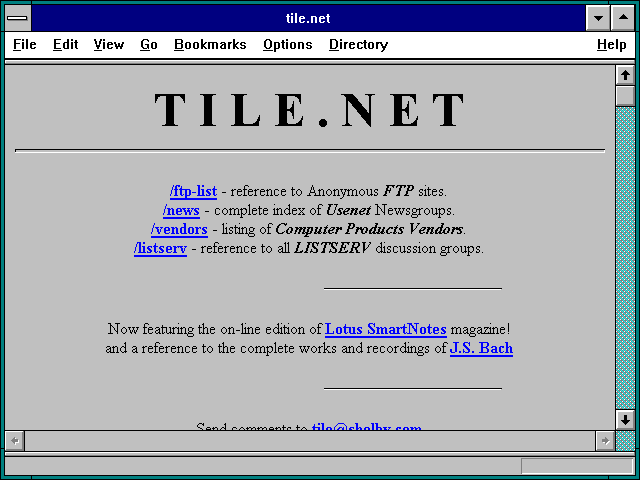 Screenshot of tile.net