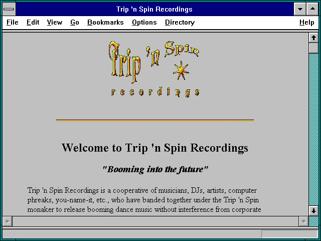 Screenshot of Trip 'n Spin Recordings