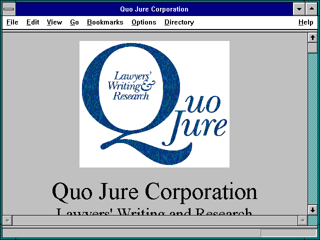 Screenshot of Quo Jure Corporation