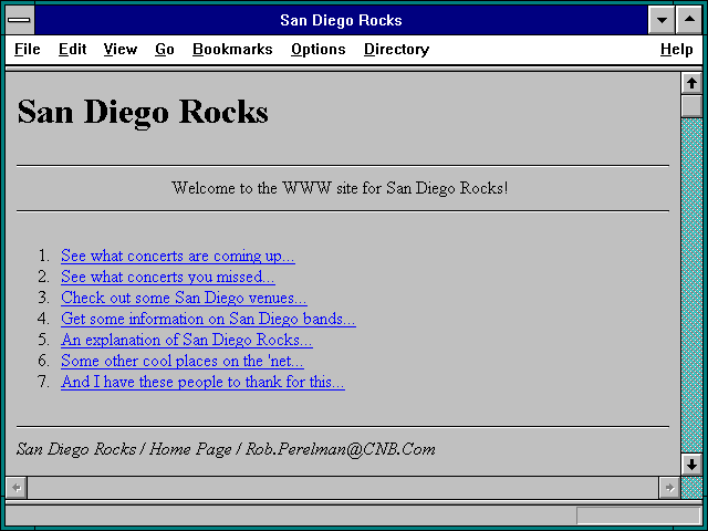 Screenshot of San Diego Rocks