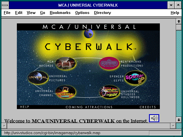 Screenshot of MCA / UNIVERSAL CYBERWALK