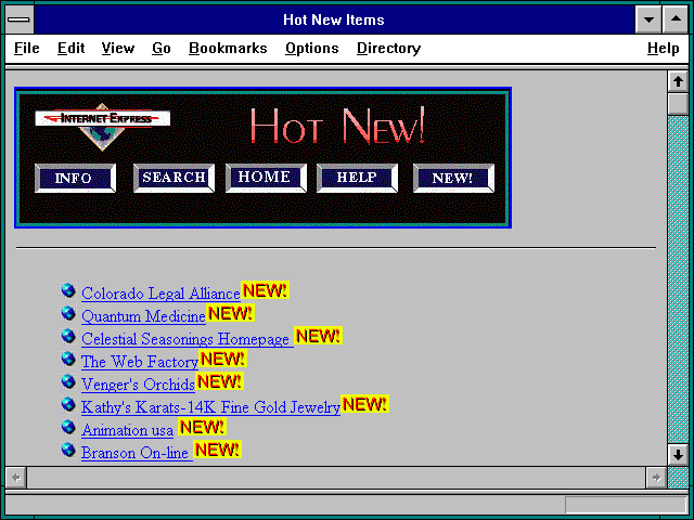 Screenshot of Hot New Items