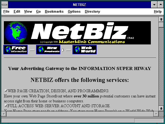 Screenshot of NETBIZ