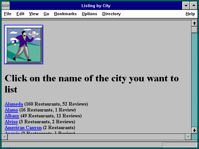Screenshot of Listing by City