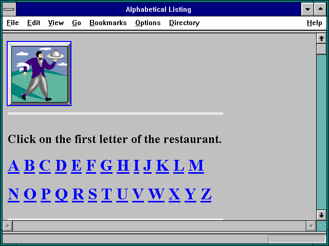 Screenshot of Alphabetical Listing
