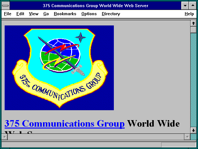 Screenshot of 375 Communications Group World Wide Web Server