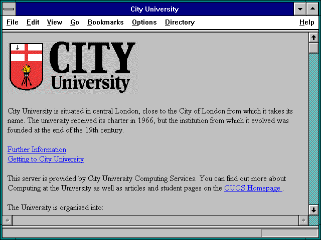 Screenshot of Ben's Mosaic Page