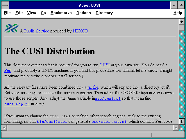 Screenshot of About CUSI