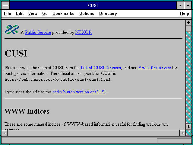 Screenshot of WWW Search by Topic