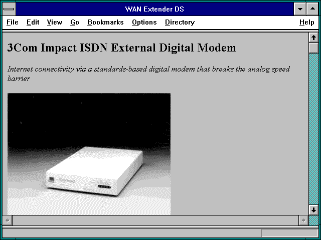 Screenshot of WAN Extender DS