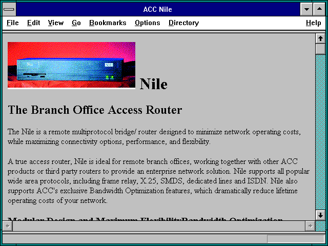 Screenshot of ACC Nile