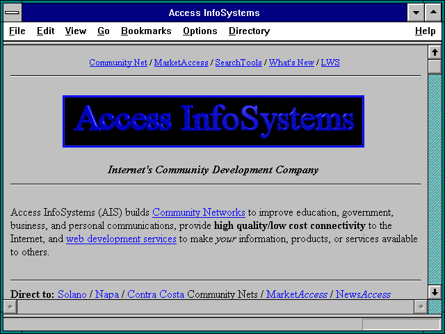 Screenshot of Access InfoSystems