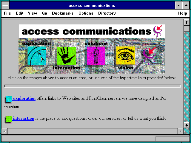 Screenshot of access communications