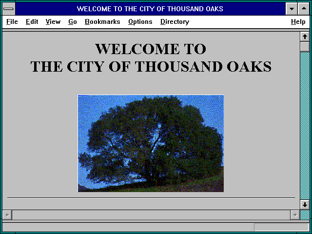 Screenshot of WELCOME TO THE CITY OF THOUSAND OAKS