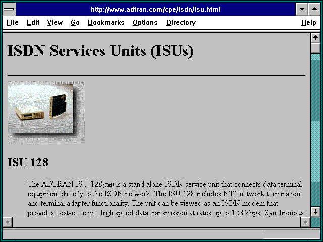 Screenshot of http://www.adtran.com/cpe/isdn/isu.html