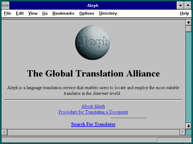 Screenshot of Aleph