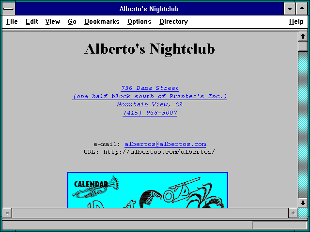 Screenshot of Alberto's Nightclub