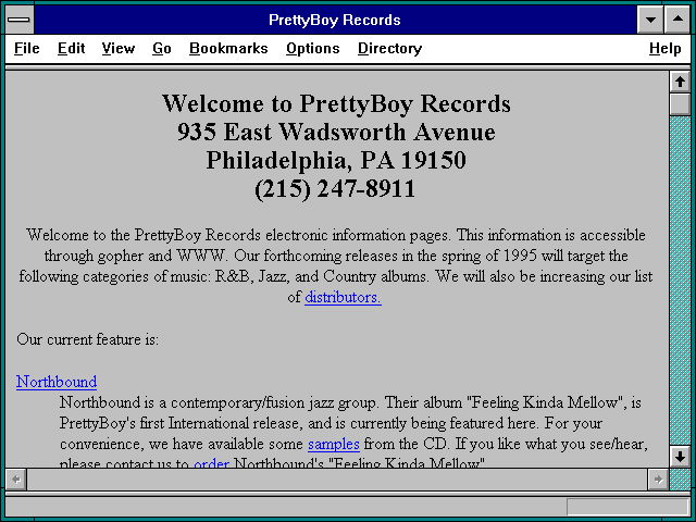 Screenshot of PrettyBoy Records