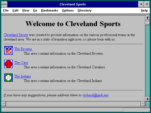 Screenshot of Cleveland Sports