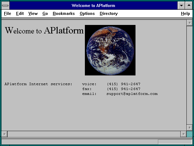 Screenshot of Welcome to APlatform