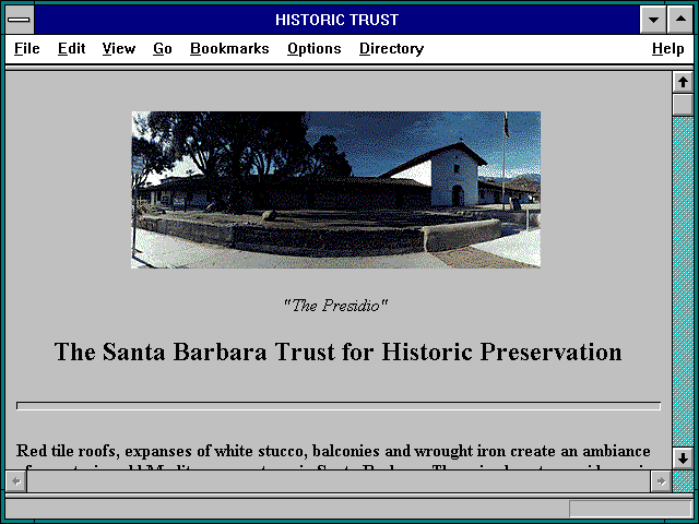 Screenshot of HISTORIC TRUST