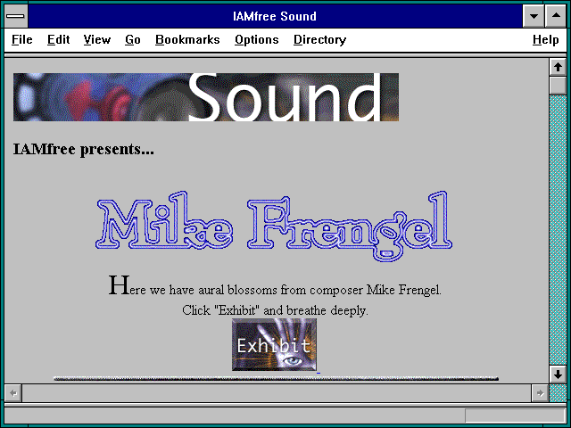 Screenshot of Internet Artists Museum