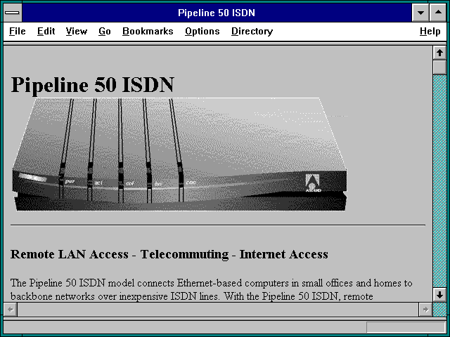Screenshot of Pipeline 50 ISDN