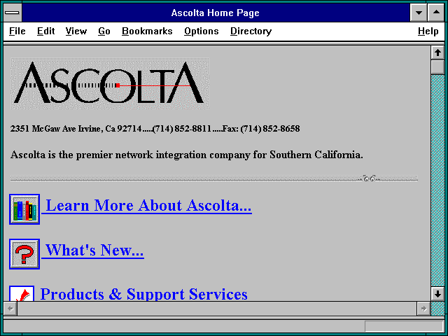 Screenshot of Ascolta Home Page