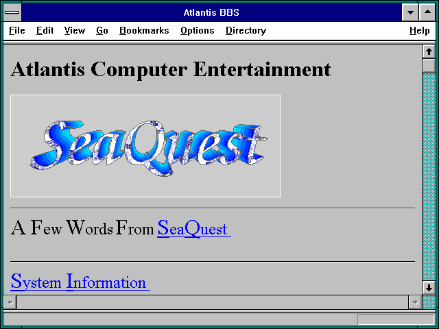 Screenshot of Atlantis BBS